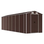 vidaXL Abri de jardin marron 191 x 640 x 198 cm en acier galvanisé
