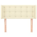vidaXL Tête de lit avec oreilles Crème 93x16x78/88 cm Similicuir