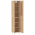 vidaXL Buffet haut Chêne sonoma 34 5x34x180 cm Bois d'ingénierie