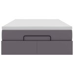 VidaXL Cadre de lit ottoman avec matelas gris 120x190 cm similicuir