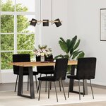 vidaXL Chaises à manger lot de 4 Noir Velours