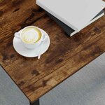 vidaXL Table basse Chêne Fumé 60 x 50 x 36 cm Bois d'ingénierie