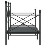 vidaXL Lit de repos sans matelas noir 80x200 cm acier