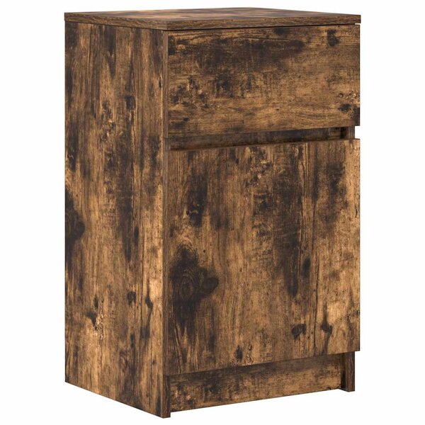 vidaXL Table de chevet Chêne fumé 39x35x65 cm Bois d'ingénierie