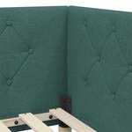 vidaXL Cadre de lit d'angle Vert foncé 90 x 190 cm tissu