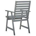 vidaXL Chaises de salle à manger d'extérieur 8 Pièces Gris Bois d'acacia