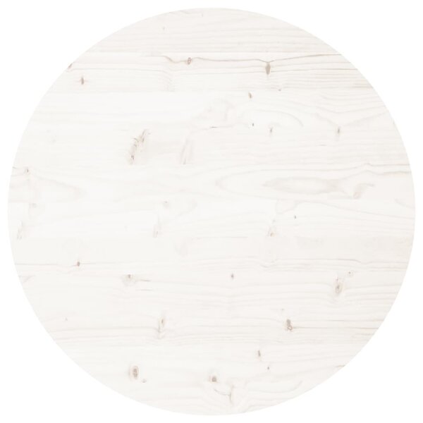 vidaXL Dessus de table rond blanc Ø60x3 cm bois de pin massif