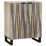 vidaXL Buffet Blanc 60 x 33 5 x 75 cm Bois de mangue massif