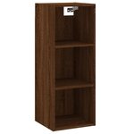 vidaXL Buffet haut Chêne marron 34 5x34x180 cm Bois d'ingénierie