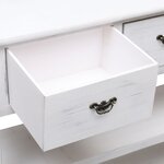 vidaXL Buffet Blanc antique 108x30x76 cm Bois de Paulownia massif