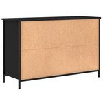 vidaXL Meuble TV noir 100x35x65 cm bois d'ingénierie