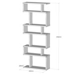 Homemania Bibliothèque Tablero 60x20x156 6 cm Blanc et noyer