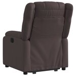 vidaXL Fauteuil inclinable électrique marron foncé tissu