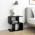 vidaXL Table de chevet noir 50x30x51 5 cm bois d'ingénierie