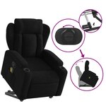 vidaXL Fauteuil de massage inclinable Noir Tissu