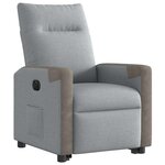 vidaXL Fauteuil inclinable électrique gris clair tissu