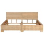 vidaXL Cadre de lit sans matelas tissé à la main Rotin véritable