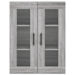 vidaXL Buffet haut Sonoma gris 69 5x34x180 cm Bois d'ingénierie