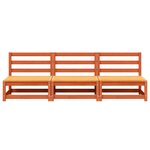 vidaXL Canapés de jardin cire marron 2 Pièces bois de pin massif