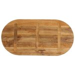 vidaXL Dessus de table 100x40x3 8 cm ovale bois massif de manguier
