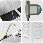 vidaXL Pots de jardin Blanc 80 x 40 x 37.5 cm Acier