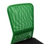 vidaXL Chaise de bureau Noir et vert 44x52x100 cm Tissu en maille