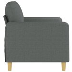 vidaXL Canapé à 2 places Gris foncé 120 cm Tissu