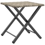 vidaXL Ensemble à manger de jardin 5 Pièces pliable gris clair poly rotin