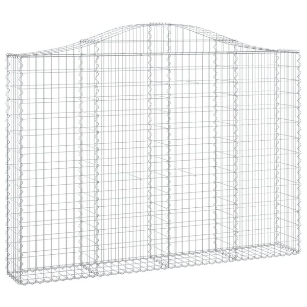 vidaXL Panier de gabions arqué 200x30x140/160 cm Fer galvanisé