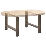 vidaXL Pieds de table basse en acier naturel  2 pièces  70 x (42-43) cm