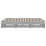 vidaXL Cadre de lit avec tiroirs sans matelas sonoma gris 160x200 cm