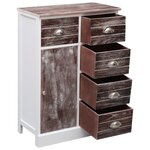 vidaXL Buffet avec 10 tiroirs Marron 113x30x79 cm Bois