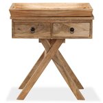 vidaXL Table d'appoint Bois de manguier massif 65 x 40 x 76 cm