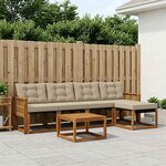 vidaXL Ensemble de canapés d'extérieur 6 pc Naturel et Beige