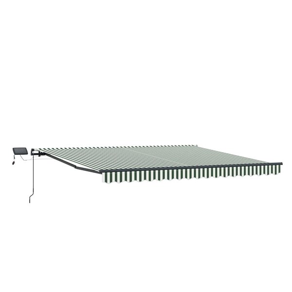 vidaXL Auvent rétractable Vert et blanc 450 × 300 cm