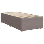 vidaXL Sommier à lattes de lit avec matelas Taupe 90x190 cm Tissu