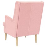 vidaXL Fauteuil Rose Bouclé