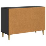 vidaXL Buffet Noir 89 x 34 5 x 60 cm Bois d'ingénierie