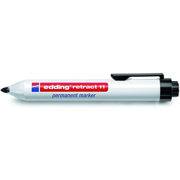 Marqueur Permanent Retract 11 Noir Pointe Ronde 1 5-3 mm EDDING