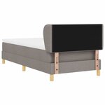 vidaXL Lit Box Spring avec Matelas en Taupe  90x200 cm  Tissu