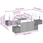 vidaXL Ensemble de canapé de jardin 9 Pièces Noir Poly rotin
