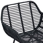 vidaXL Chaise de salle à manger 2 Pièces Noir 55 x 50 x 74 cm