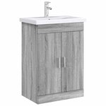 vidaXL Meuble sous lavabo de salle de bain Sonoma gris