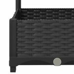 vidaXL Jardinière avec treillis Noir 80x40x121 5 cm PP
