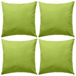 vidaXL Oreiller d'extérieur lot de 4 45 x 45 cm Vert pomme