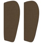 vidaXL Tête de lit avec oreilles Marron Foncé 83x23x78/88 cm Tissu