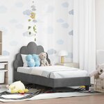 vidaXL Cadre de lit pour tout-petit avec tête de lit Gris foncé