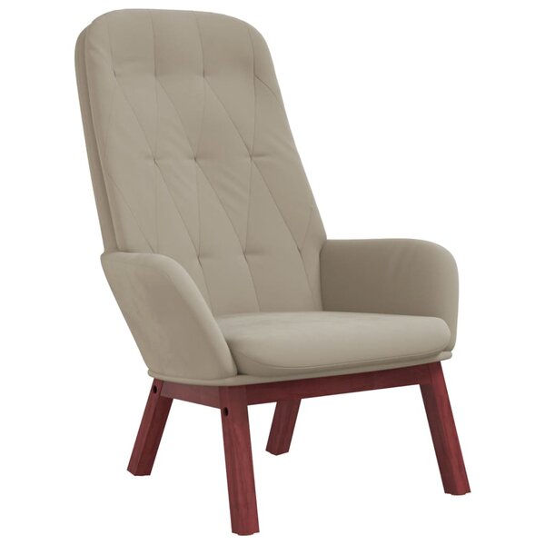 vidaXL Chaise de relaxation Gris clair Velours