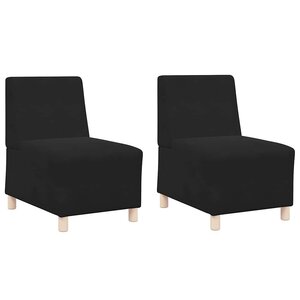 vidaXL Unité de Sofa Modulaire Sans Accoudoirs 2 Pièces Noir