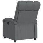 vidaXL Fauteuil inclinable en tissu gris foncé